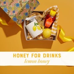Nate's Lemon Honey bottle front showing pure honey with lemon flavor for everyday use.