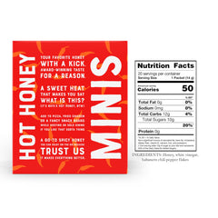 Nate's Honey Minis box-front view highlighting convenient 20-pack.