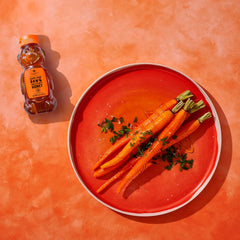 Nate's Honey raw unfiltered jar reveals natural pollen and texture for baking.