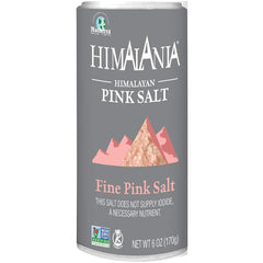 Natierra Himalania pink salt shaker with unrefined grains ideal for finishing dishes.