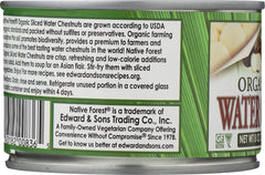 Native Forest Organic Sliced Water Chestnuts in a bowl for quick dishes.
