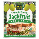Native Forest Young Jackfruit pack closeup reveals versatile texture for plant-based meals.