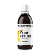 Native Vanilla 4oz bottle shown for rich aroma in baking and beverages