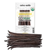 Native Vanilla 50 organic Madagascar vanilla beans ready for baking and infusions