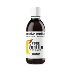 Native Vanilla 8 oz bottle of pure vanilla extract for rich flavor.