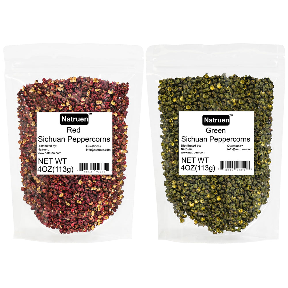 Natruen Szechuan red peppercorns in packaging ready for bold sauces and marinades.
