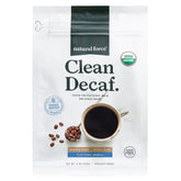Natural Force Clean Decaf coffee beans ready to grind for toxin-free mornings.
