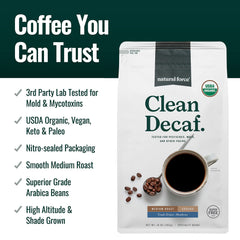 Natural Force Swiss Water decaf process yields vibrant flavor with no caffeine.