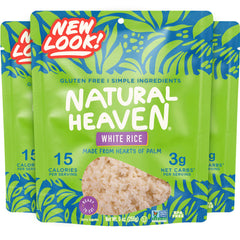 Natural Heaven Hearts of Palm rice in a serving bowl showing low-carb convenience