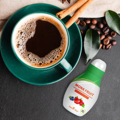 Natural Mate monk fruit liquid sweetener bottle with blended monk fruit, stevia, and erythritol