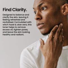 Natural Outcome Man Skin Toner with Witch Hazel promotes balanced, clarified-looking skin.
