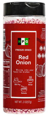 Natural Plus Green NPG freeze-dried red onion bottle adds ready-to-use flavor for meals.