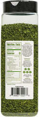 Natural Plus Green NPG parsley flakes closeup, bright green and ready to season