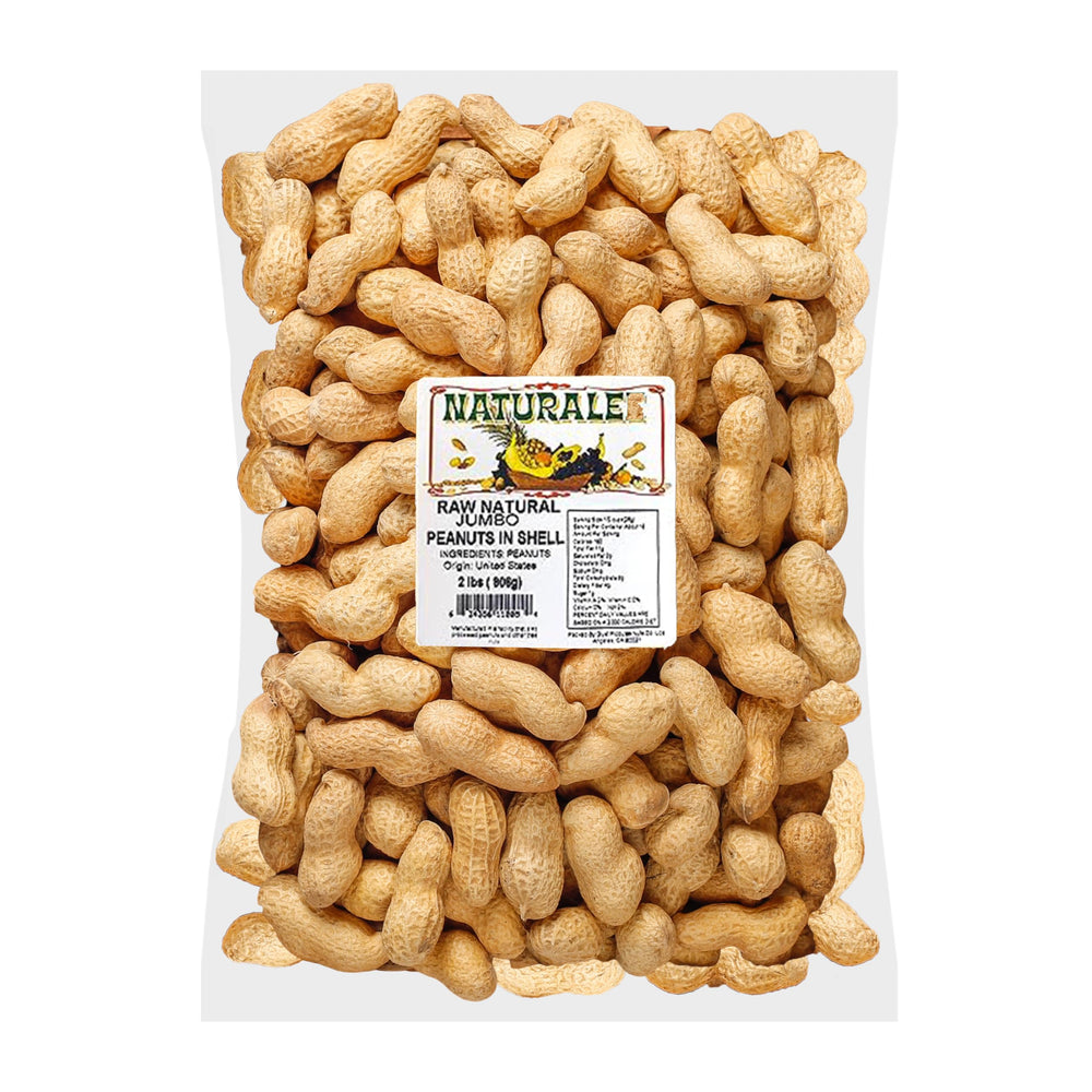 Naturalee peanuts in shell bag, raw and unsalted, ideal for snacking