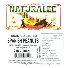 Naturalee Spanish peanuts roasted and salted close-up, rich flavor and crunch.