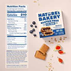 Nature's Bakery blueberry fig bars close-up, soft chewy texture
