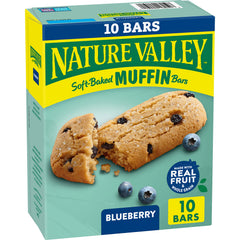 Nature Valley Blueberry Soft Baked Muffin Bars box for pantry snacking