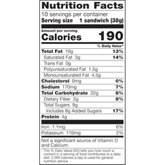 Nature Valley Chocolate Peanut Butter Biscuit Sandwich packaging showing six boxes