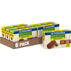 Nature Valley Chocolate Peanut Butter Biscuit Sandwich — crispy, portable breakfast on the go