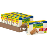 Nature Valley Cinnamon Almond Butter Biscuit Sandwiches packaging front, ready-to-eat snack option.