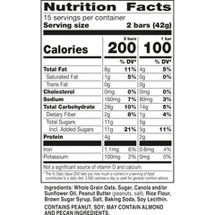 Close-up of oats and creamy peanut butter in a Nature Valley bar, on-the-go energy