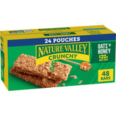 Nature Valley Oats 'n Honey crunchy bars packaging for easy on-the-go snacking.