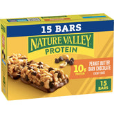 Nature Valley Peanut Butter Dark Chocolate bars wrapped for on-the-go snacking