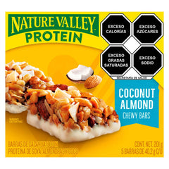 Nature Valley Protein Coconut Almond bar in a backpack ready for hiking or commuting