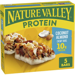Nature Valley Protein Coconut Almond chewy bar pack for on-the-go energy and protein
