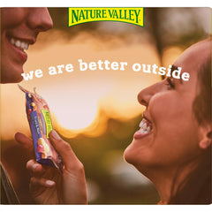 Nature Valley snack bar box in a hiking backpack for trail use