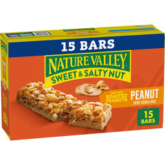 Nature Valley Sweet and Salty Nut bar packaging for grab-and-go snack option.