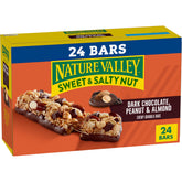 Nature Valley Sweet and Salty Nut Bars pack with dark chocolate and nuts, ideal for on-the-go energy.