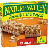 Nature Valley Sweet and Salty Nut Cashew bar pack for on-the-go snacking.