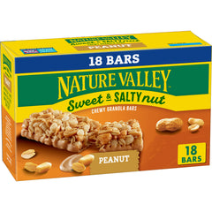 Nature Valley Sweet and Salty Nut granola bars box for pantry snacks.