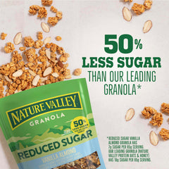 Real almonds in Nature Valley Vanilla Almond granola highlight wholesome crunch