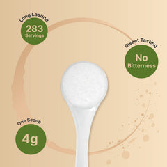 NatureBell Allulose in coffee cup, enhances sweetness with zero calories.