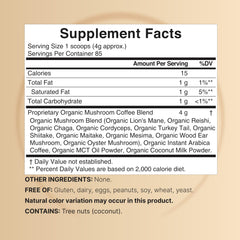 NatureBell mushroom coffee MCT pour showing smooth energy boost