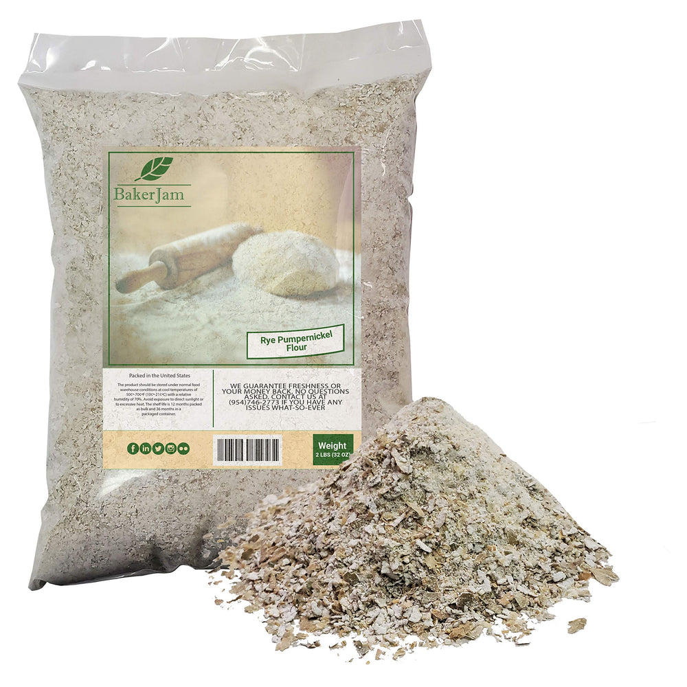 Naturejam premium rye pumpernickel flour 2 lb bulk bag ready for sourdough starter