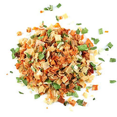 Naturejam carrot flakes add color and sweetness to homemade soups.
