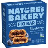 Nature's Bakery Blueberry Fig Bars pack front for on-the-go snacking.
