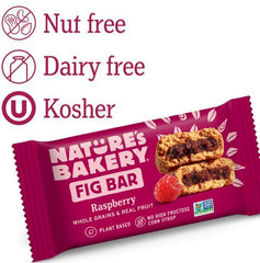 Nature's Bakery Raspberry fig bars for travel-friendly snacks.
