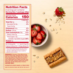 Nature's Bakery Oatmeal Crumble Bar Strawberry wrapper highlights real fruit filling and plant-based ingredients.