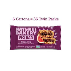 Nature's Bakery Original Fig Bars twin pack display highlights value and portion control.