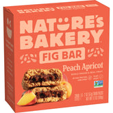Nature's Bakery Peach Apricot Fig Bars packaging, grab-and-go snack