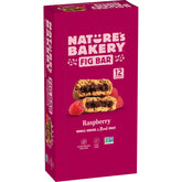 Nature’s Bakery Raspberry Whole Wheat Fig Bars box shown for on-the-go snacking