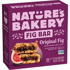 Nature's Bakery Whole Wheat Fig Bars Original Fig pack for on-the-go snacking.