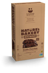 Nature's Bakery Whole Wheat Fig Bars packaging shows twin-pack convenience for on-the-go snacking.
