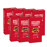 Nature's Bakery Whole Wheat Strawberry Fig Bars packaging highlights real fruit and vegan ingredients for quick on-the-go snacking.