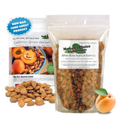Nature's Choice bitter apricot seeds in bag showing fresh, potent flavor
