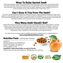 Raw, vegan, gluten-free Nature's Choice apricot seeds status